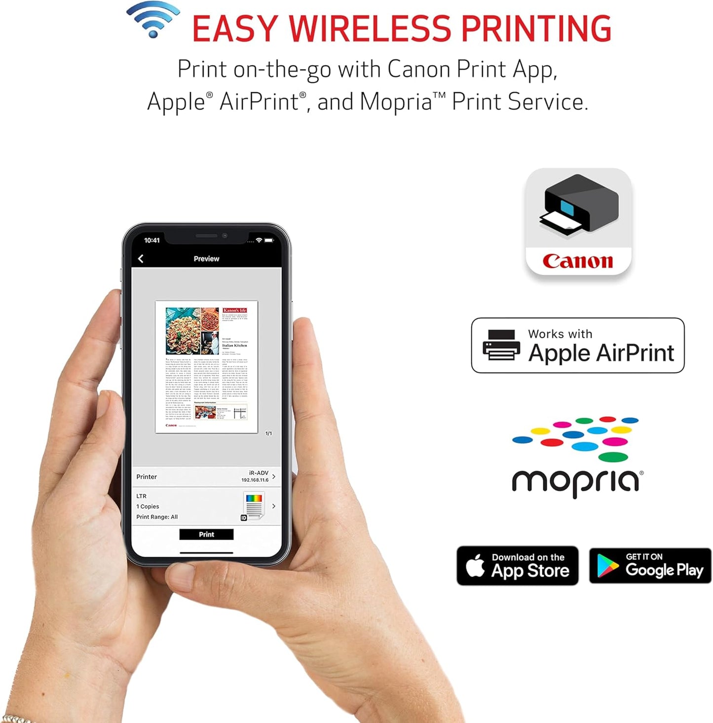 PIXMA TR4720 All-In-One Wireless Printer, Home Use with Auto Document Feeder, Mobile Printing and Built-In Fax, Black