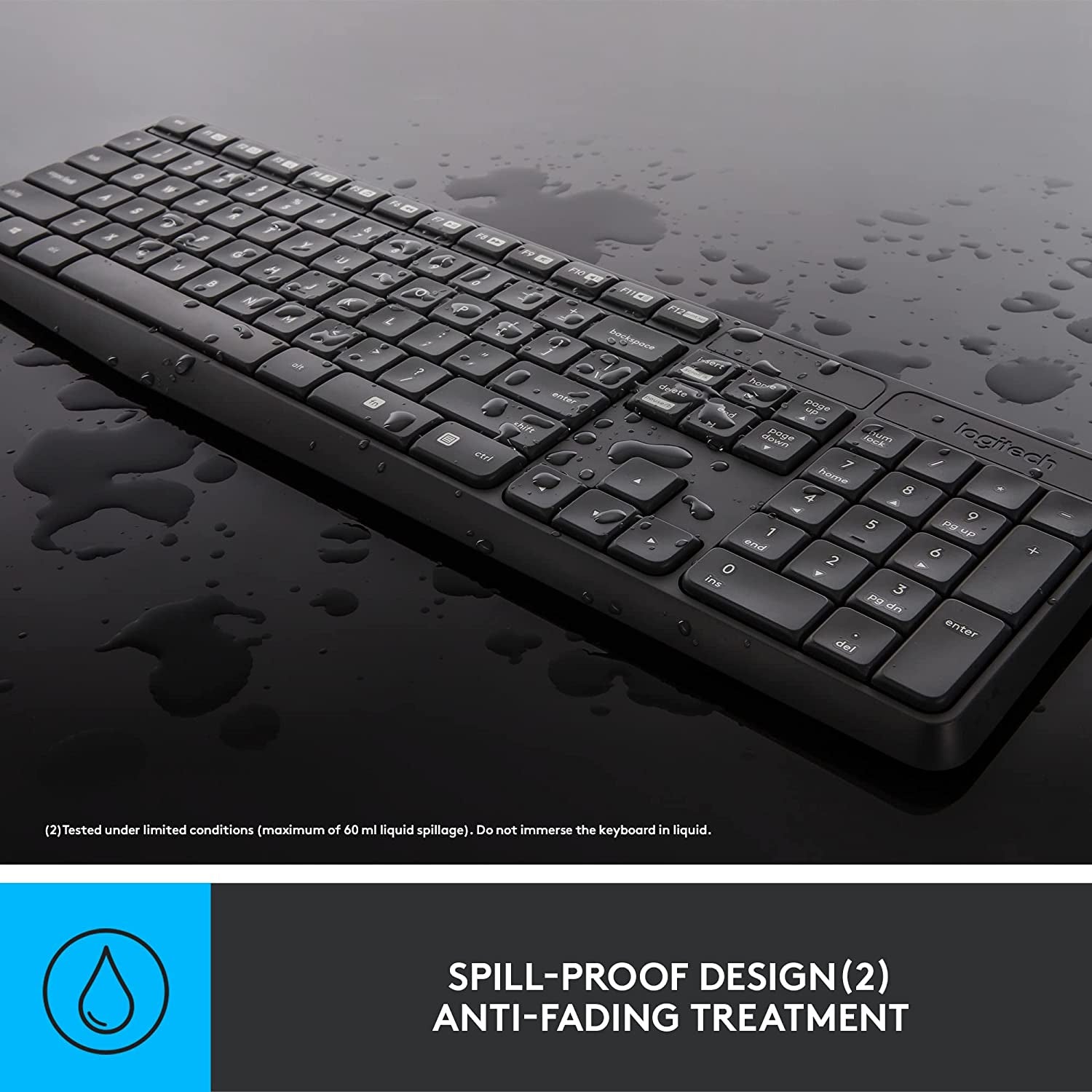 MK235 Wireless Keyboard and Mouse Combo for Windows, USB Receiver, 15 FN Keys, Long Battery Life, Compatible with PC, Laptop