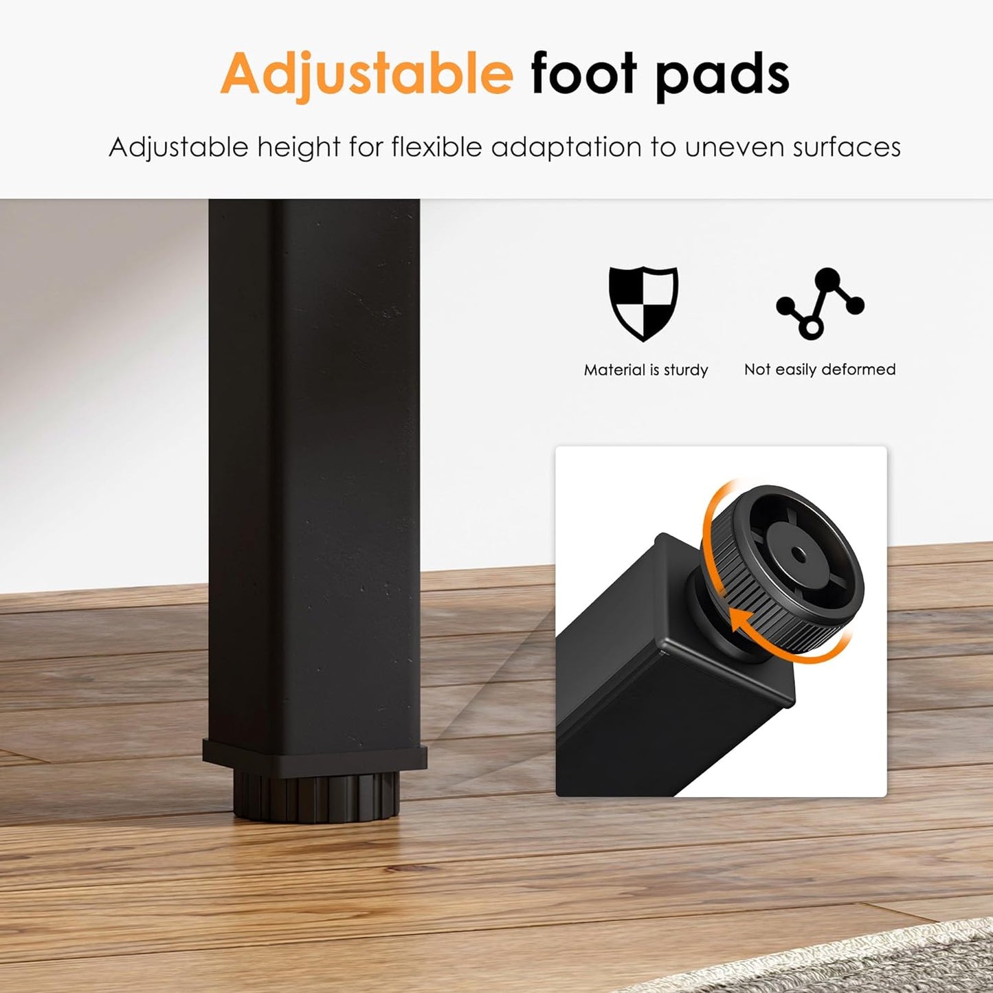 63 Inch Large Computer Desk - Modern Simple Style Home Office Gaming Desk, Basic Writing Table for Study Student, Black Metal Frame, Teak