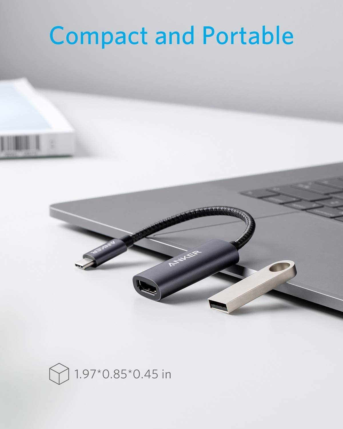 USB C to HDMI Adapter (4K@60Hz), 310 USB-C Adapter (4K HDMI), for Macbook Pro, Macbook Air, Pixelbook, XPS, and More (Compatible with Thunderbolt 3 Ports)