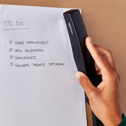 Stapler with 1000 Staples, Office Stapler, 25 Sheet Capacity, Non-Slip, Black