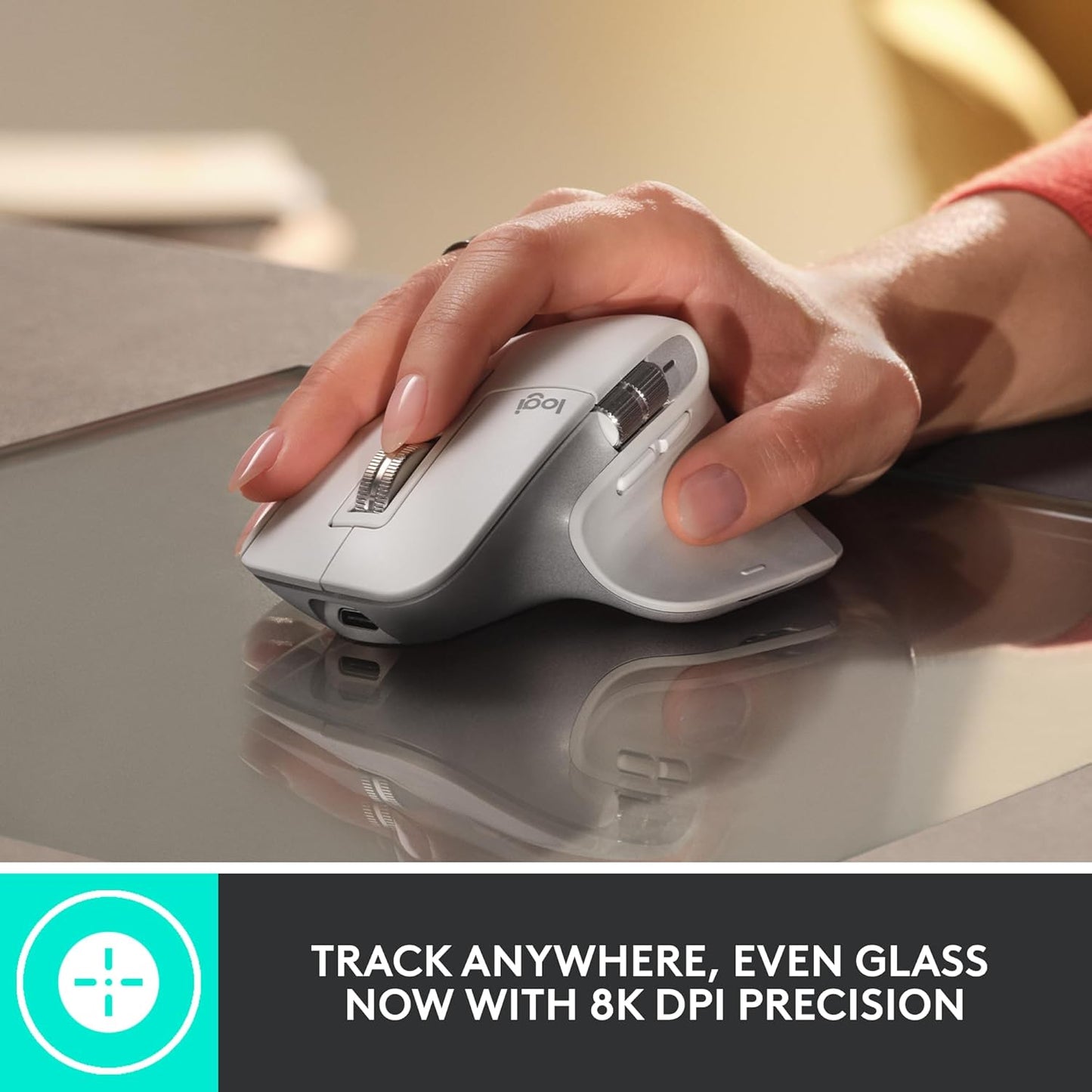 MX Master 3S - Wireless Performance Mouse with Ultra-Fast Scrolling, Ergo, 8K DPI, Track on Glass, Quiet Clicks, USB-C, Bluetooth, Windows, Linux, Chrome - Graphite