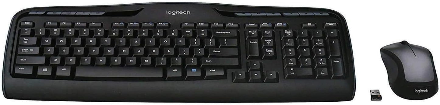 MK335 Wireless Keyboard and Mouse Combo - Black/Silver