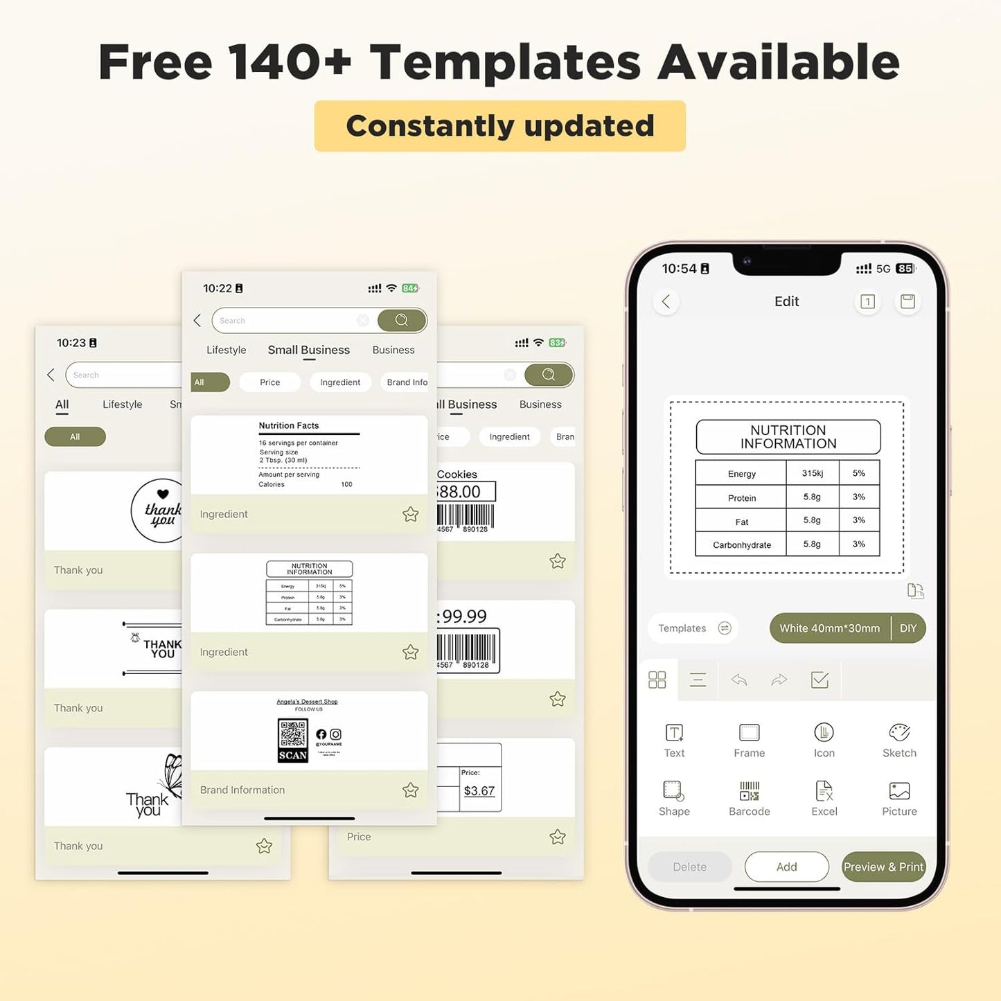 T50M Pro Bluetooth Label Maker Machine with Tape, Wide Waterproof Label, Versatile App with 40 Fonts and 450+ Icons, Inkless Labeler for Home, Kitchen, School, Office Organization, Black