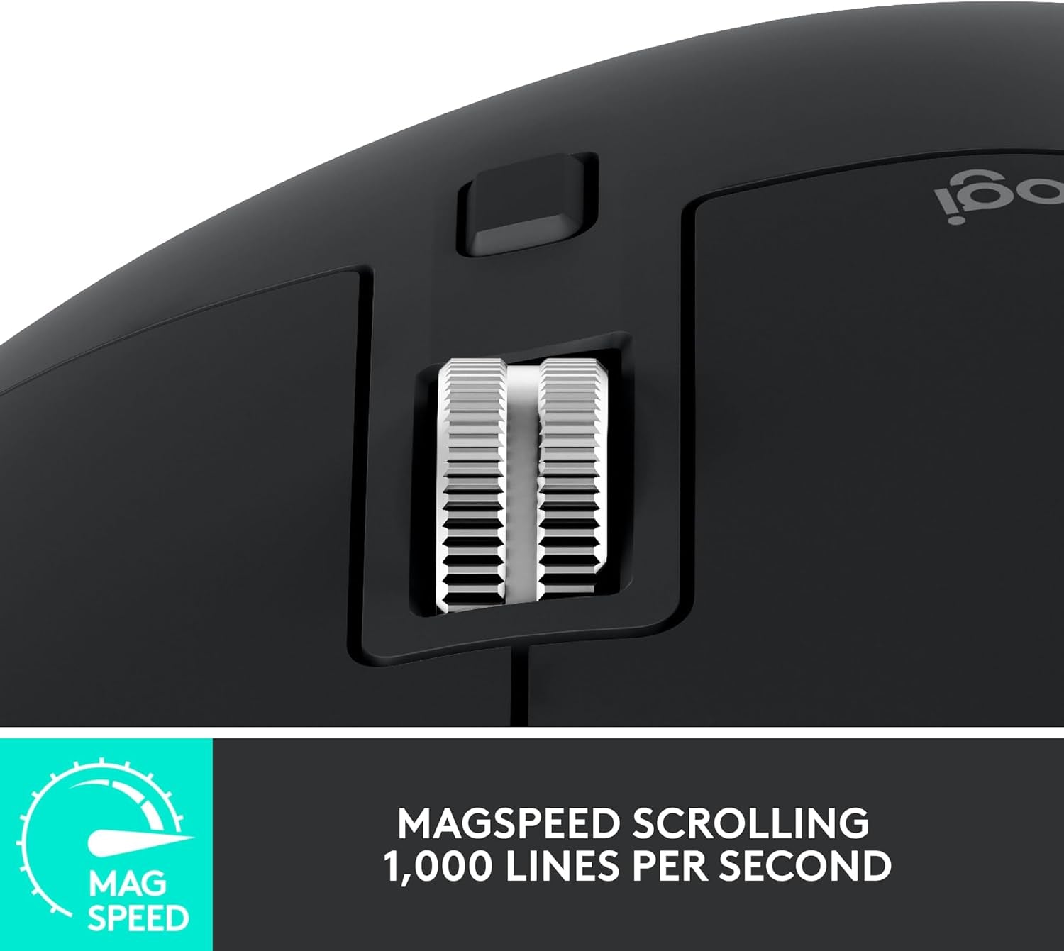 MX Master 3S - Wireless Performance Mouse with Ultra-Fast Scrolling, Ergo, 8K DPI, Track on Glass, Quiet Clicks, USB-C, Bluetooth, Windows, Linux, Chrome - Graphite