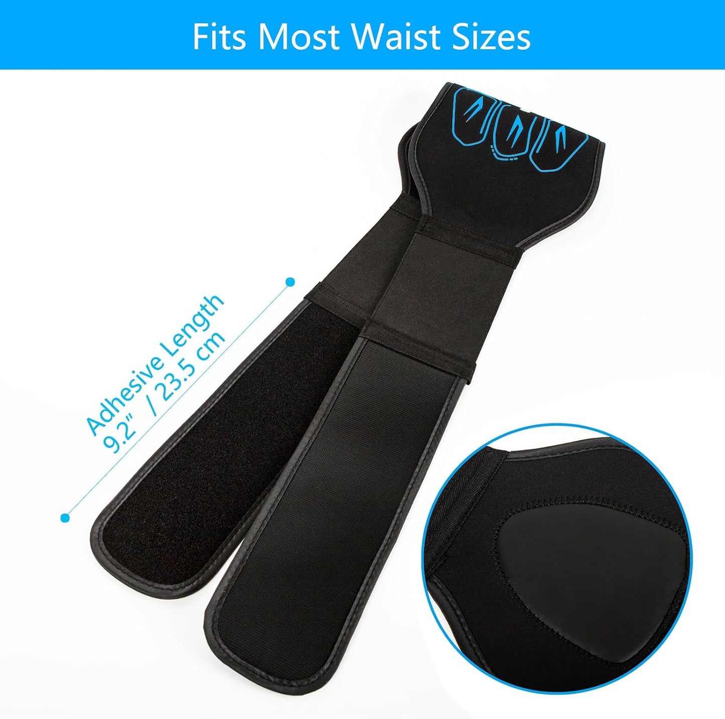 ABS Stimulator - EMS Muscle Stimulator, Ab Machine, Portable Abdominal Belt, Electronic Pulse Massager, Home Office Fitness Workout Equipment, Blue