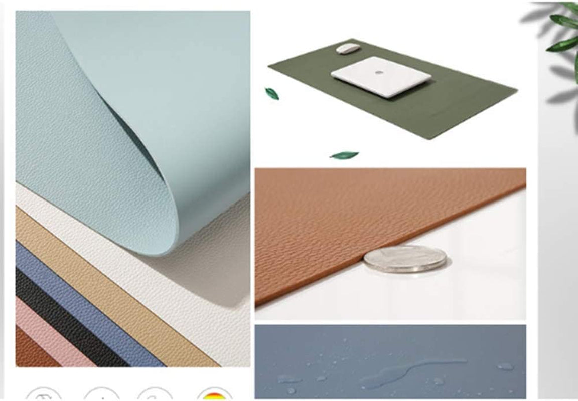 Desk Pad Office Desktop Protecter, PU Leather Desk Mat Blotters Organizer with Comfortable Writing Surface (23.6" X 11.8", Beige)