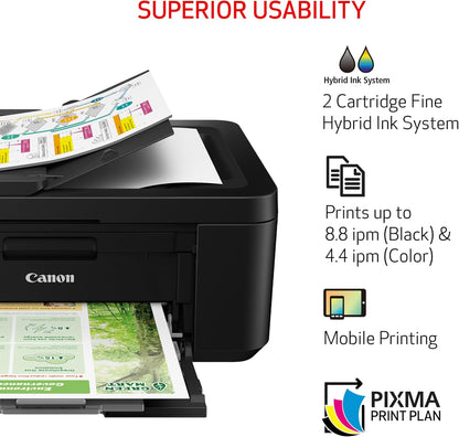 PIXMA TR4720 All-In-One Wireless Printer, Home Use with Auto Document Feeder, Mobile Printing and Built-In Fax, Black