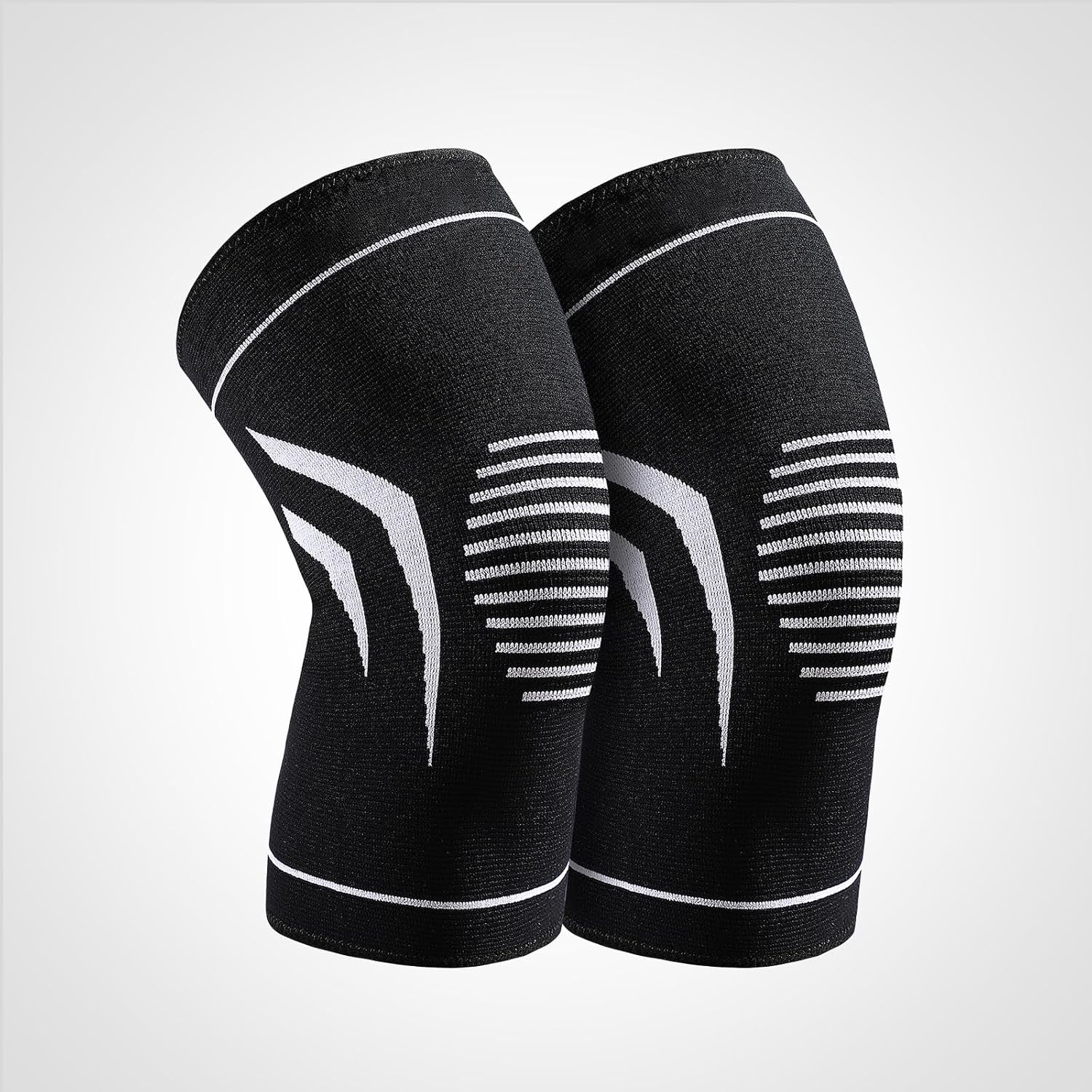 Knee Braces for Pain Relief, 2 Pack Thin Compression Sleeves for Meniscus Tears, Arthritis, ACL Support, Joint Recovery, Women Men, Teenagers Ideal for Workouts and Running