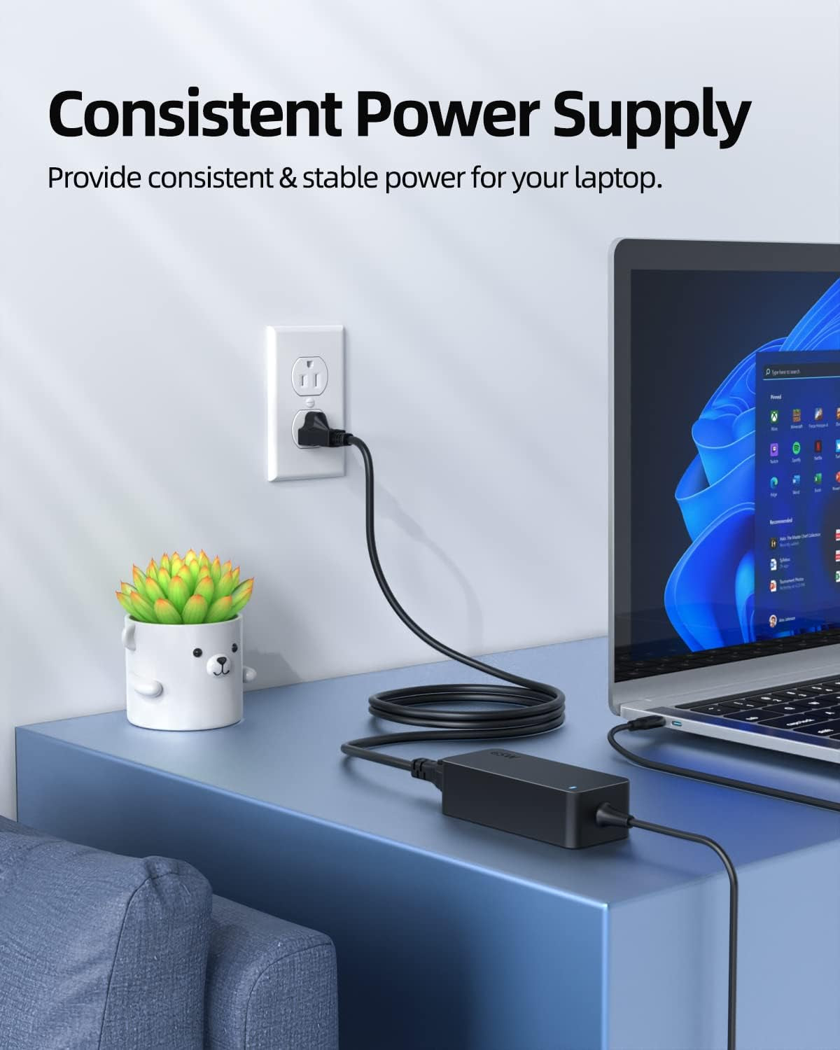 Charger for Lenovo Laptop, Thinkpad, Yoga, Chromebook, Universal AC Adapter, USB, Type C, PD Fast Charger, 65W 45W (UL Safety Certified)