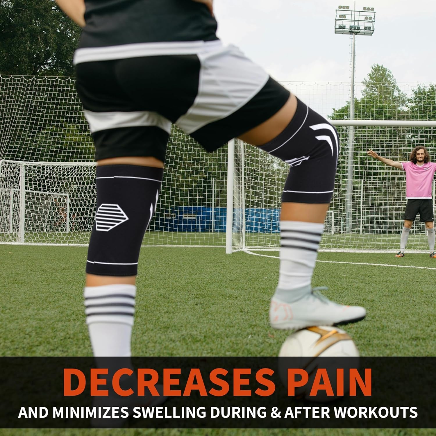 Knee Braces for Pain Relief, 2 Pack Thin Compression Sleeves for Meniscus Tears, Arthritis, ACL Support, Joint Recovery, Women Men, Teenagers Ideal for Workouts and Running