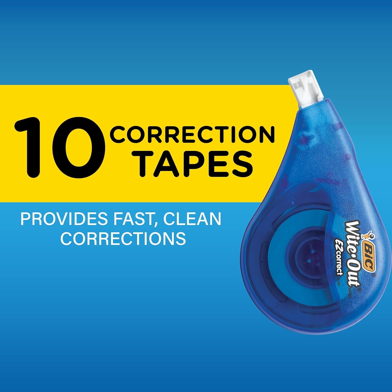(R) Wite-Out(R) Correction Tape, 471 3/5In., Pack of 10, WOTAP10